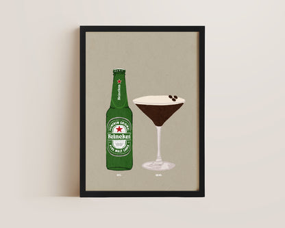 Heineken & Espresso Martini Print