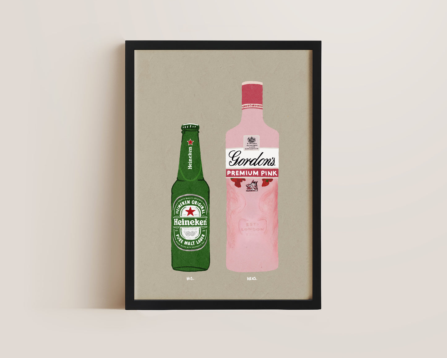 Heineken & Gordon's Pink Gin Print