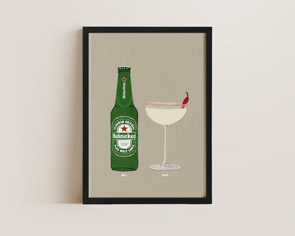 Heineken & Spicy Marg Print