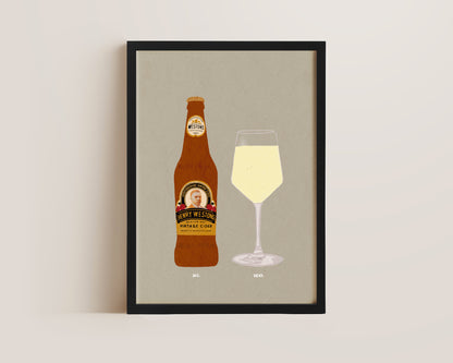 Henry Westons & White Wine Print
