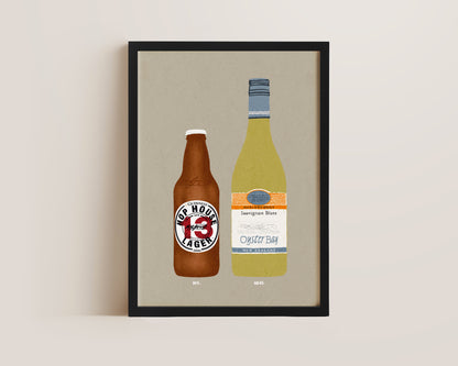 Hop House & Oyster Bay Print