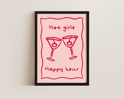 Hot Girls Happy Hour Print