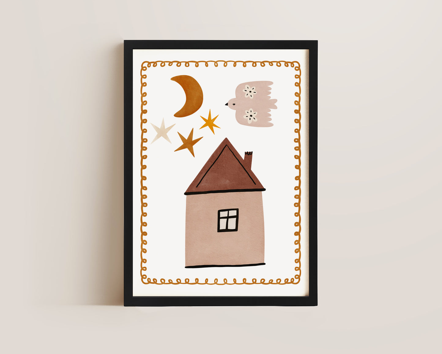 Stars & Moon Print