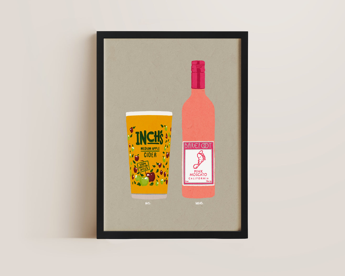 Inch's & Pink Moscato Print