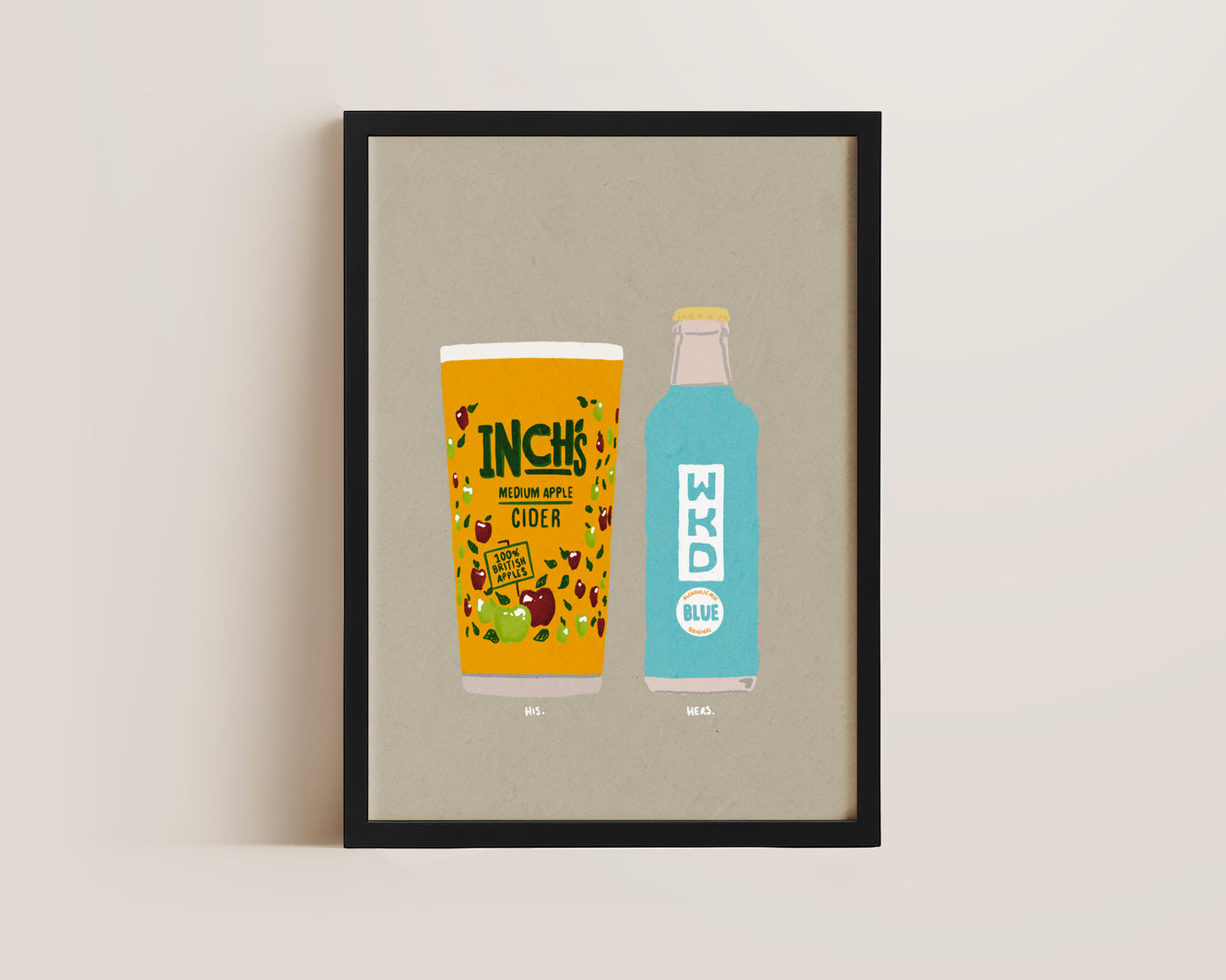 Inch's & Blue WKD Print
