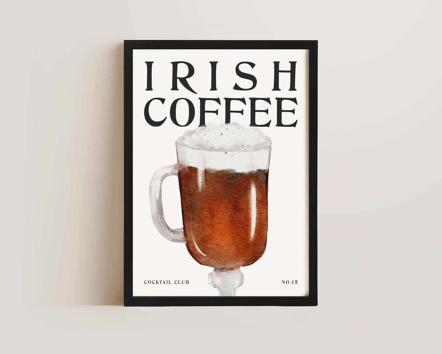 Irish Coffee Cocktail Print