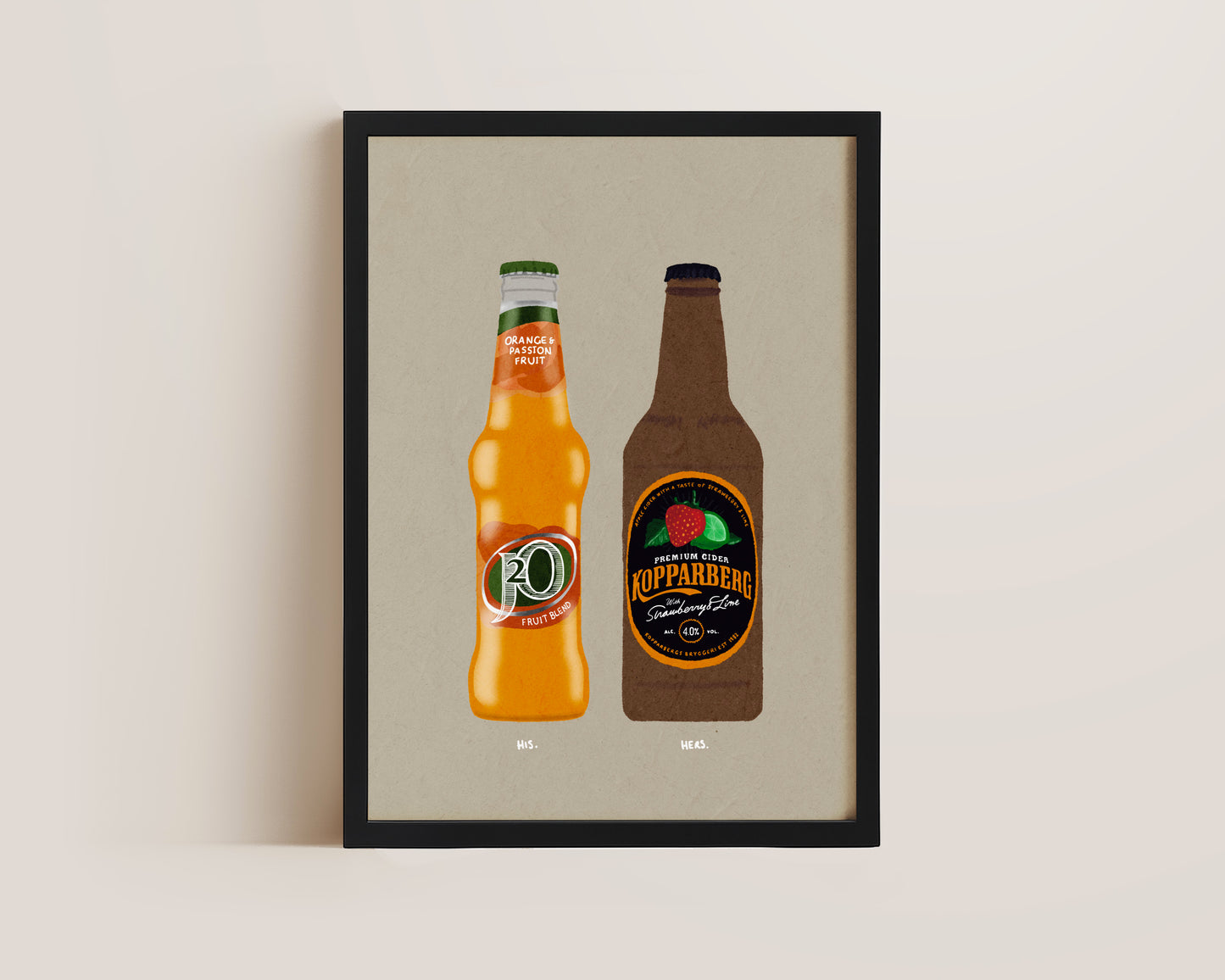 J20 Orange & Strawberry Lime Kopparberg Print