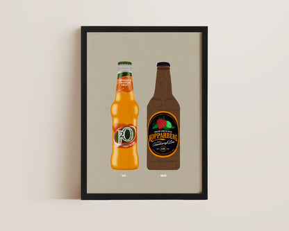 J20 Orange & Strawberry Lime Kopparberg Print