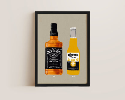 Jack Daniel's & Corona Print