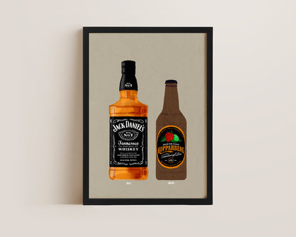 Jack Daniel's & Strawberry Lime Kopparberg Print