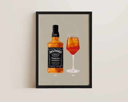 Jack Daniel's & Aperol Spritz Print
