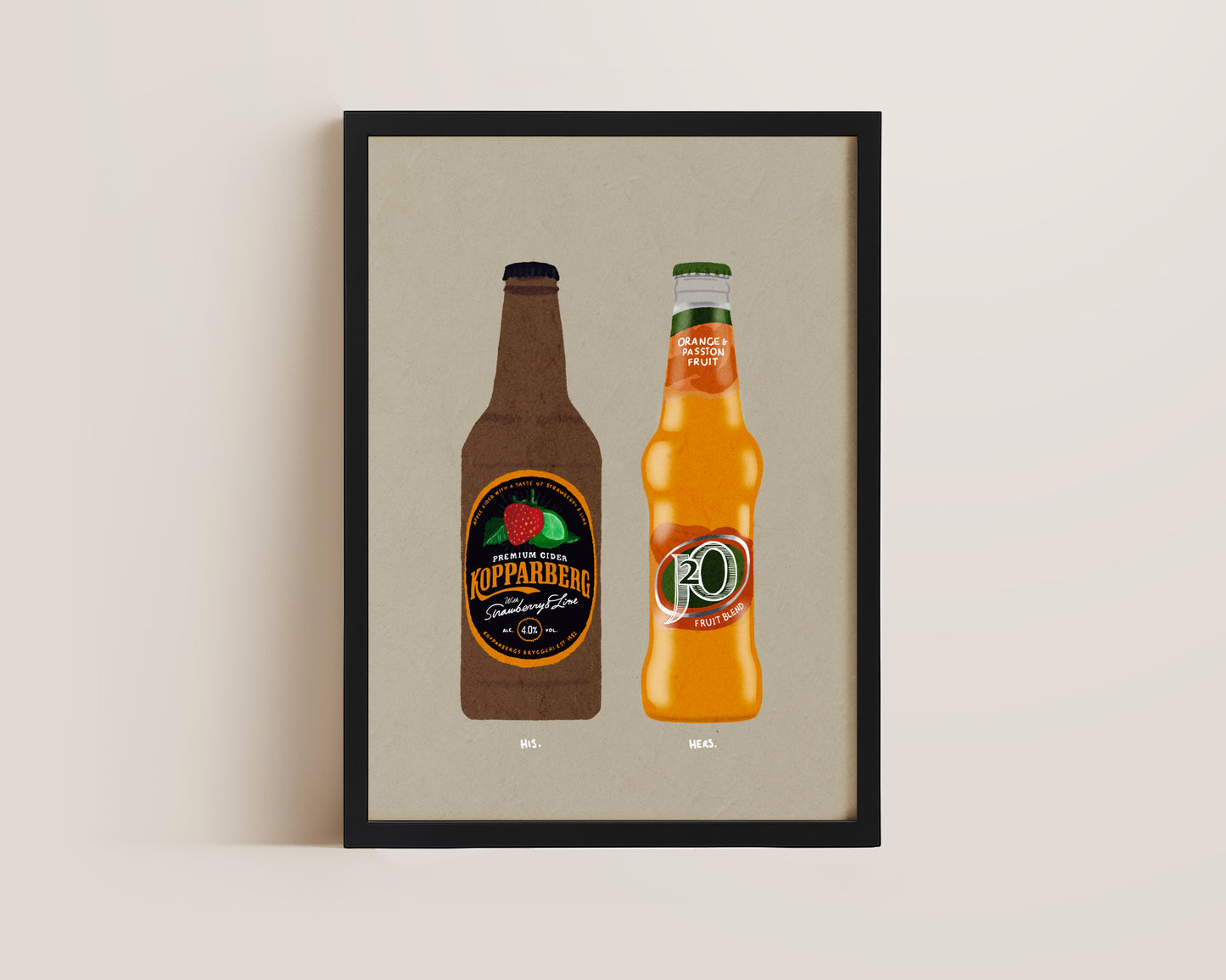 Strawberry Lime Kopparberg & J20 Orange Print