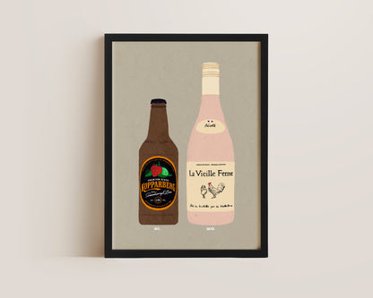 Strawberry Lime Kopparberg & Chicken Wine Print