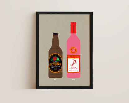 Strawberry Lime Kopparberg & White Zinfandel Print