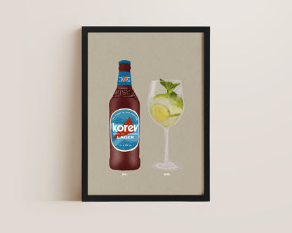 Korev Beer & Hugo Spritz Print