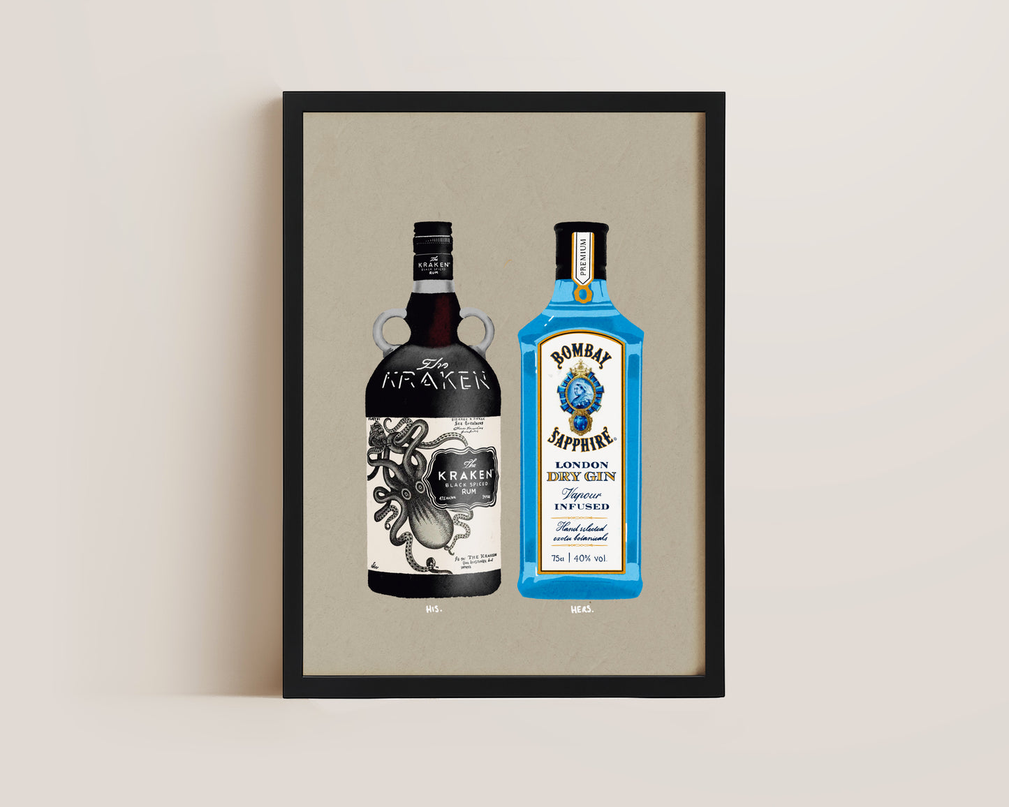 Kraken & Bombay Sapphire Print