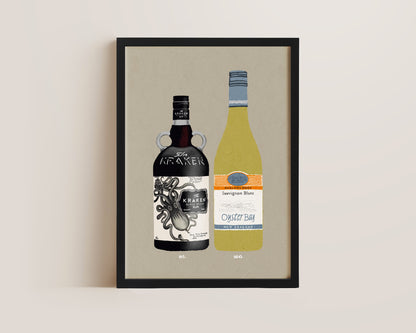 Kraken & Oyster Bay Print