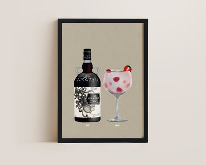 Kraken & Pink Gin Print