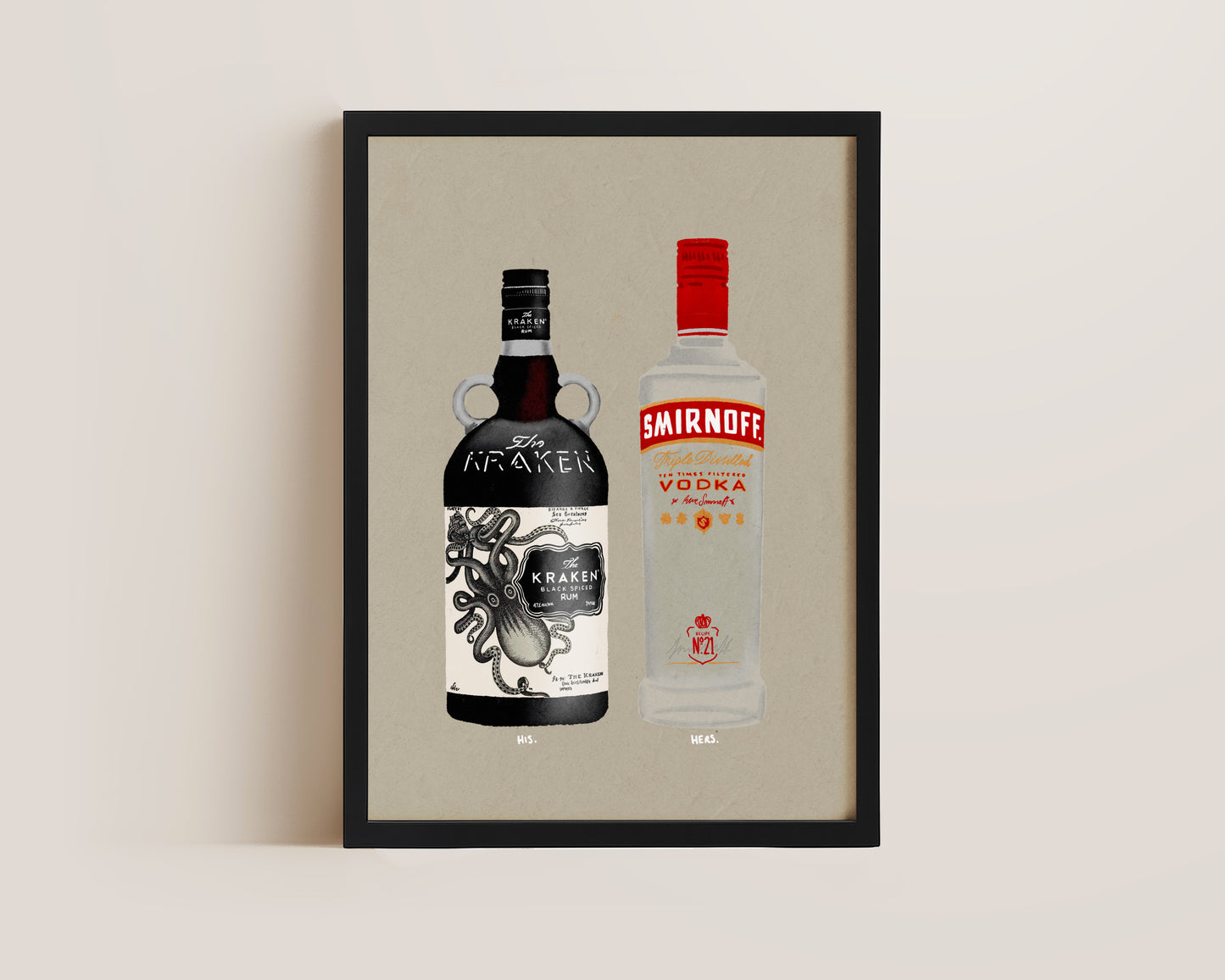Kraken & Smirnoff Vodka Print