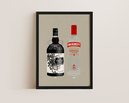 Kraken & Smirnoff Vodka Print