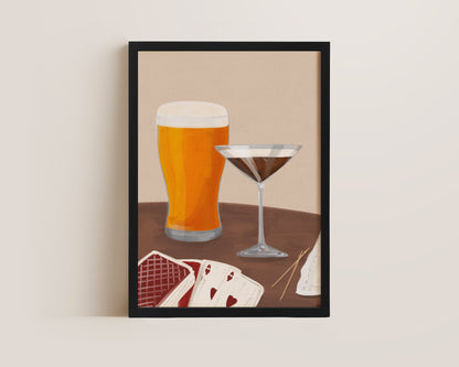 Lager & Espresso Martini Date Night Print