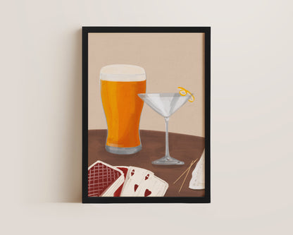 Lager & Martini Date Night Print