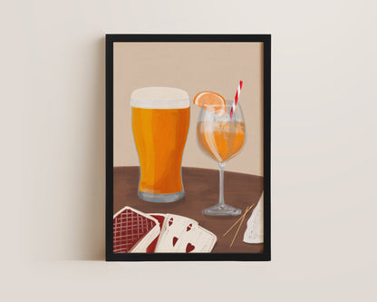 Lager & Orange Spritz Date Night Print