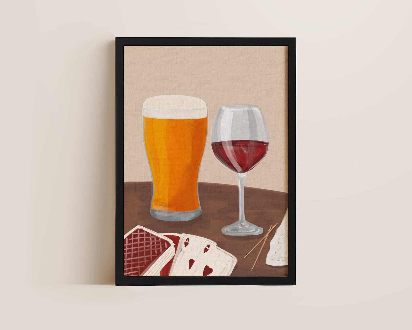 Lager & Red Wine Date Night Print