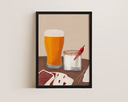Lager & Spicy Margarita Date Night Print