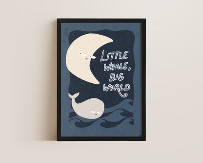 Little Whale Big World Print