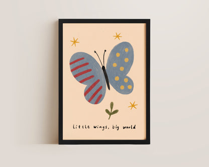 Little Wings Big World Print