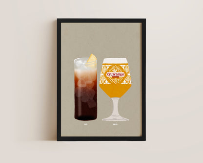 Long Island Iced Tea & Cruzcampo Print