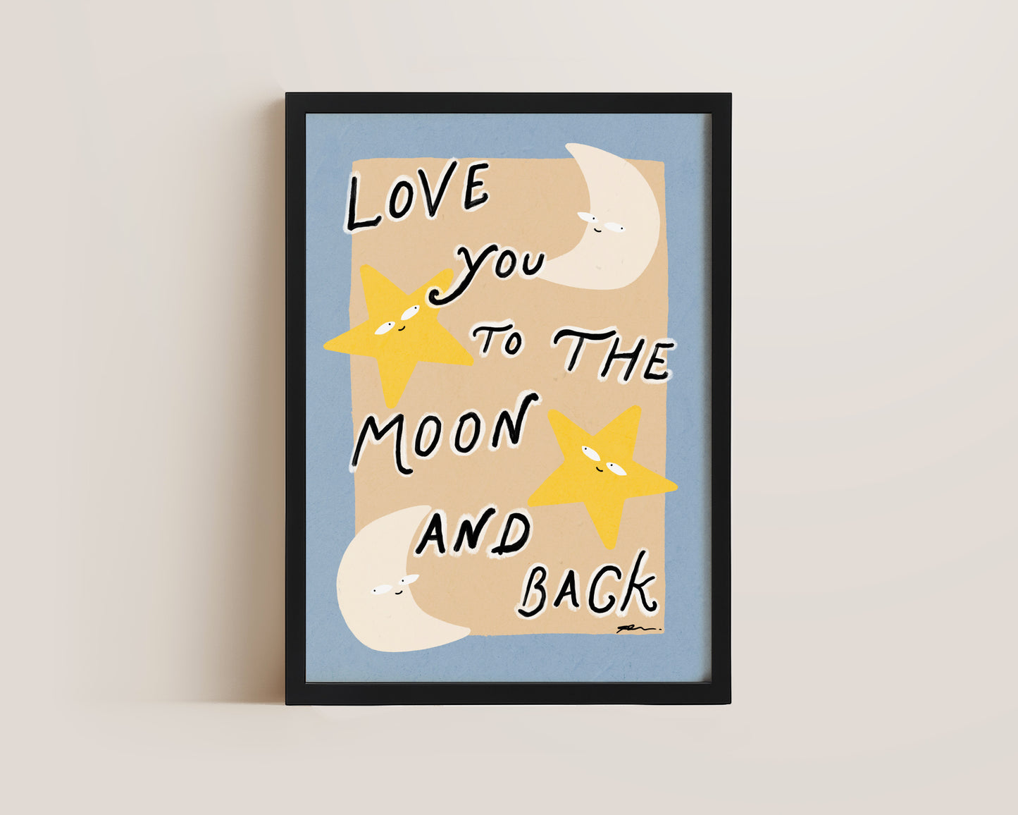 To The Moon And Back Print