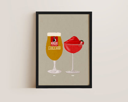 Madri & Frozen Strawberry Daiquiri Print