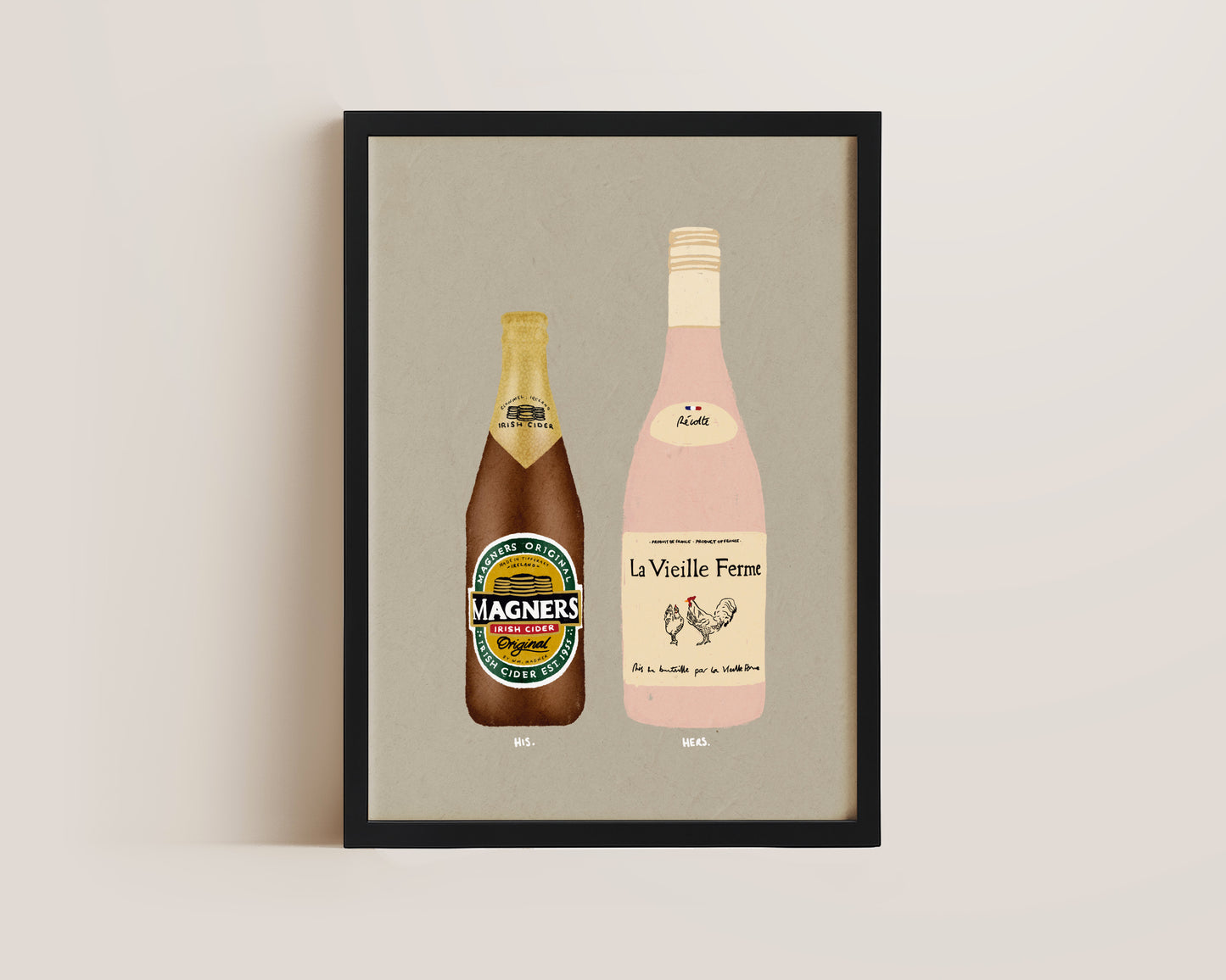 Magners & Chicken Wine Print