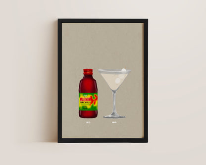 Magnum & Lychee Martini Print