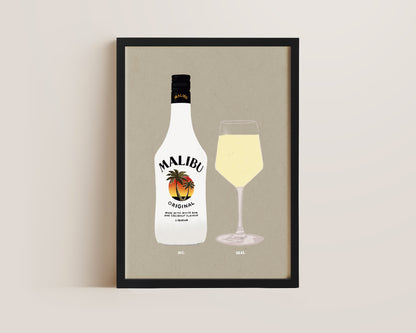 Malibu & White Wine Print