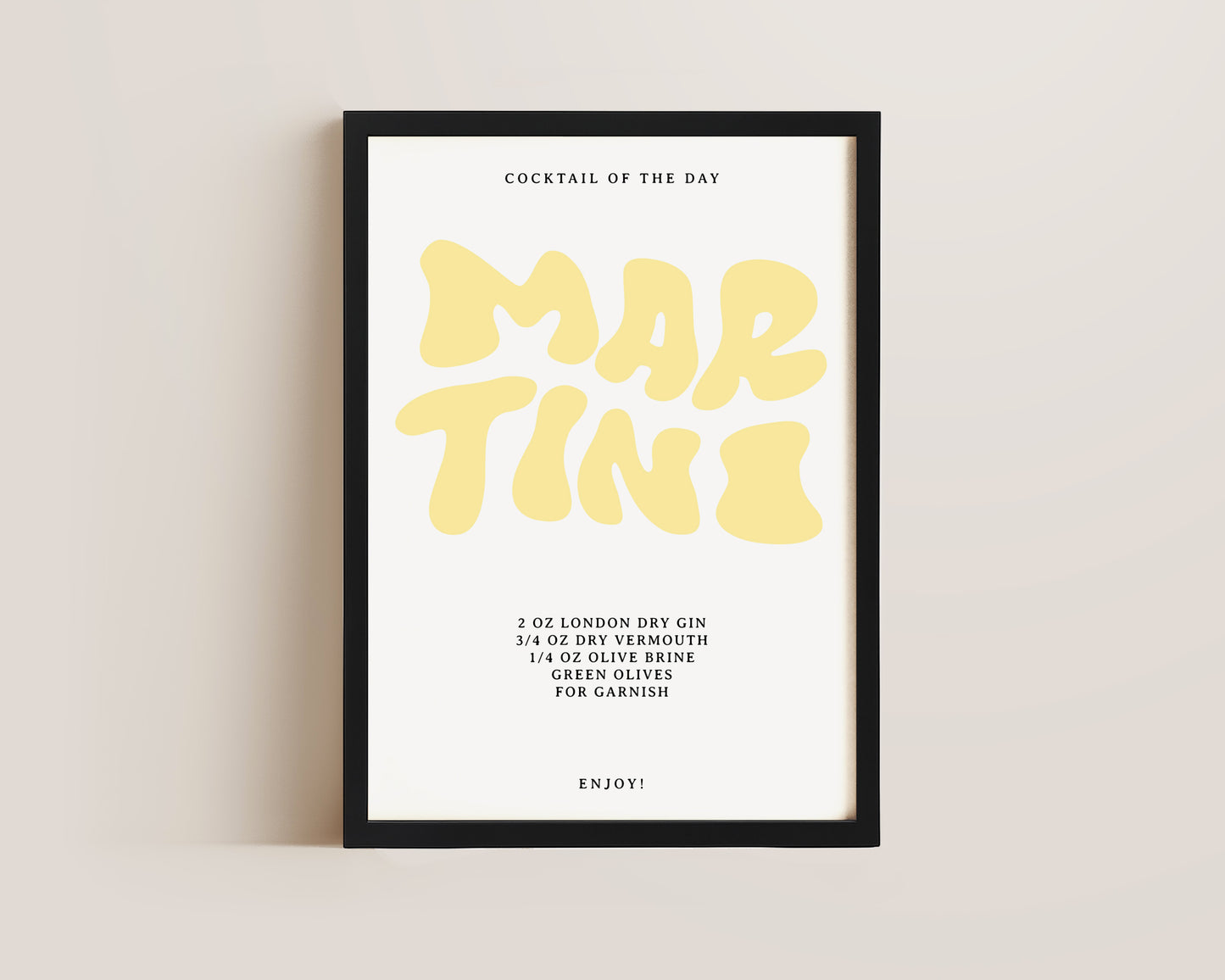 Martini Recipe Print