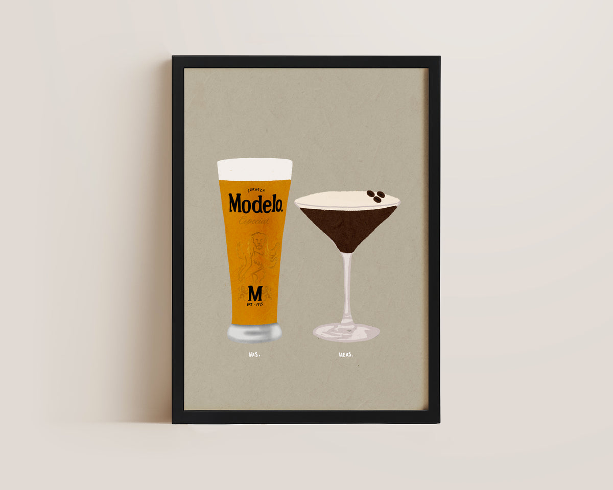 Modelo Pint & Espresso Martini Print