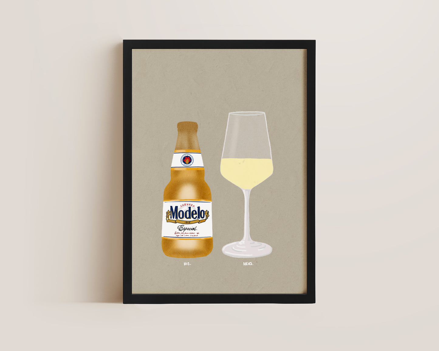 Modelo & White Wine Print