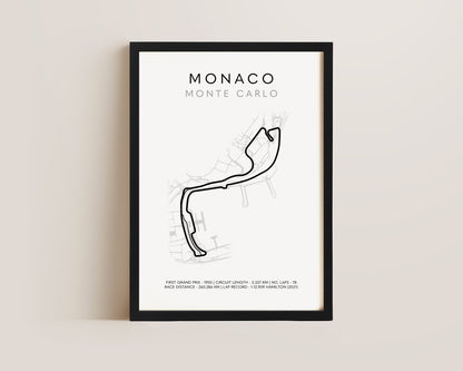 F1 Monaco Track Print