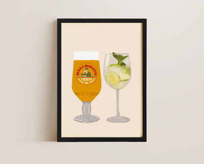 Moretti & Hugo Spritz Beige Print