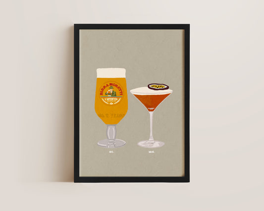 Moretti & Pornstar Martini Print