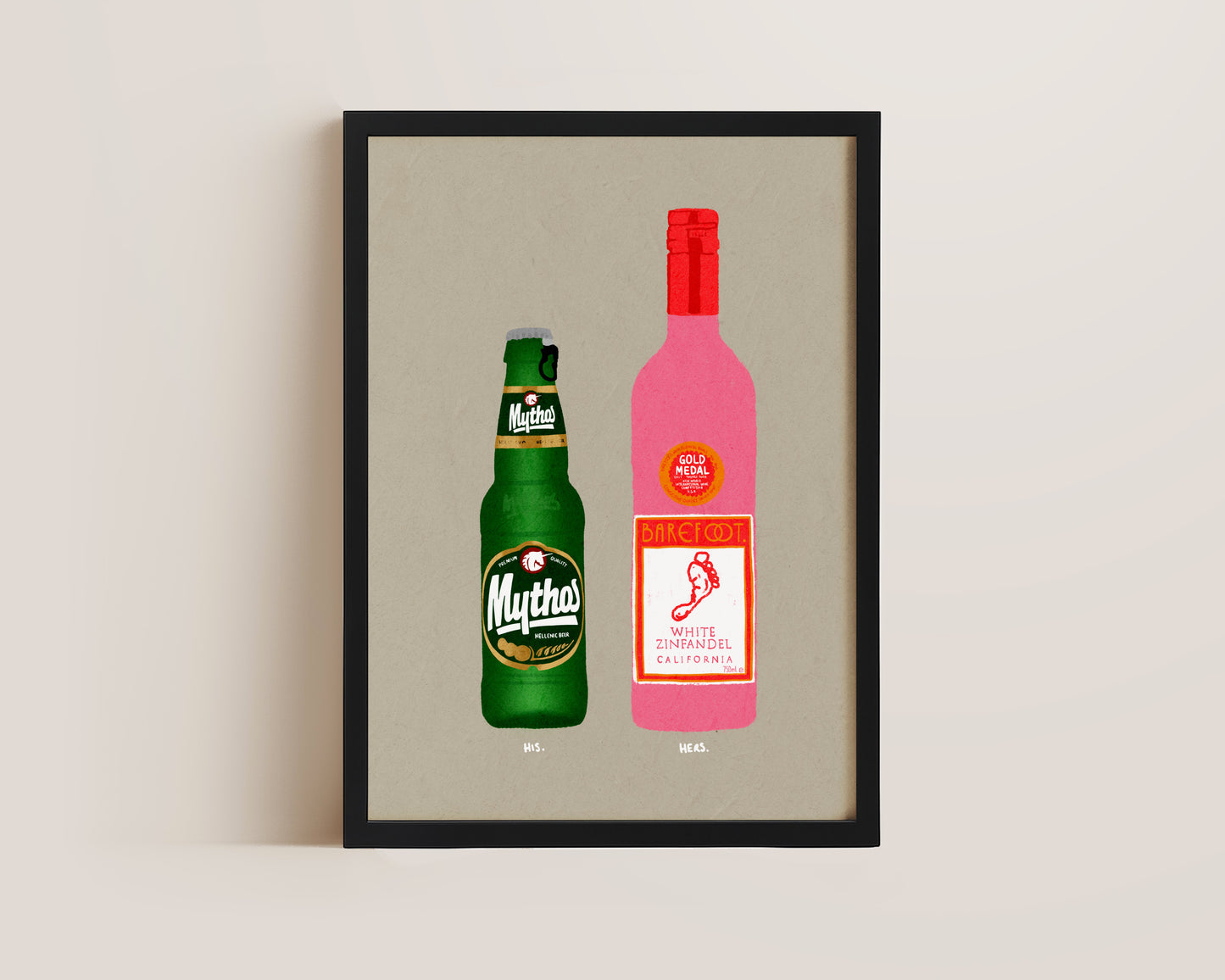 Mythos Beer & White Zinfandel Print