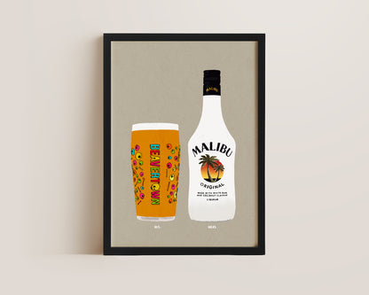 Neck Oil & Malibu Print