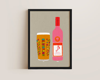 Neck Oil & White Zinfandel Print