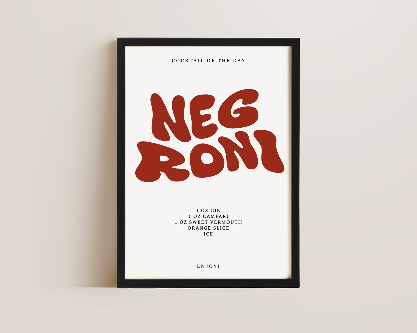 Negroni Recipe Print