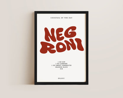 Negroni Recipe Print