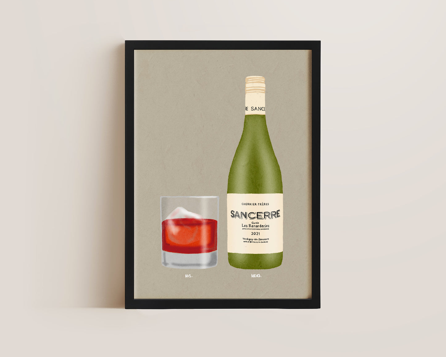 Negroni & Sancerre Print