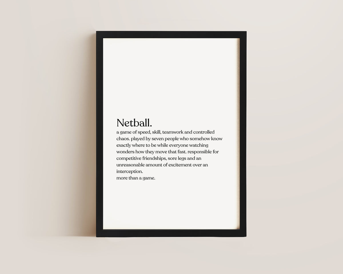 Netball Definition Print